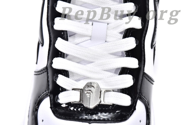 A Bathing Ape Bape Sta Low Black White 1H70-191-001 - 图片 15