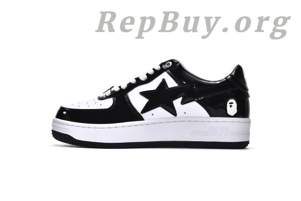 A Bathing Ape Bape Sta Low Black White 1H70-191-001 - 图片 20