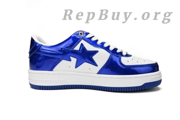 Bape Sta Low Blue and White, Bape Shoes Replica, High Quality Bape Sneakers, Mirror Finish Bape Sta, Bape 1170-191-022, Best Bape Replica Shoes, 1:1 Bape Sta Low, Premium Bape Sneakers Copy