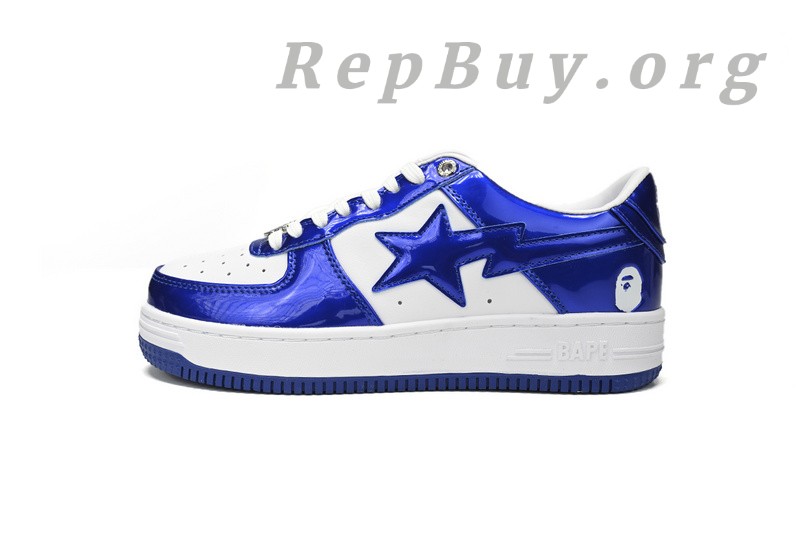 Best A Bathing Ape Bape Sta Low Blue and White Mirror Finish 1170-191-022 Replica
