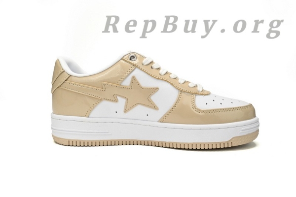 Bape Sta Low, Bape Shoes, Bape Sta Low Brown White, High Quality Replica Bape, Mirror Surface Bape, 1170-191-022, Bape Sneakers, Best Bape Replica, Bape Sta Low Replica, A Bathing Ape Shoes