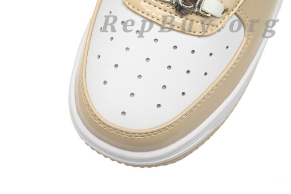 Bape Sta Low, Bape Shoes, Bape Sta Low Brown White, High Quality Replica Bape, Mirror Surface Bape, 1170-191-022, Bape Sneakers, Best Bape Replica, Bape Sta Low Replica, A Bathing Ape Shoes