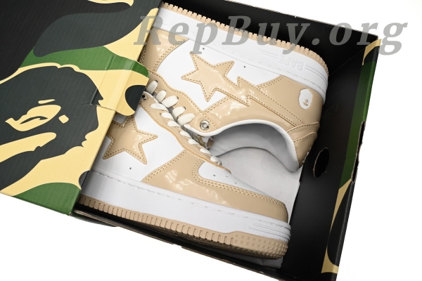 Bape Sta Low, Bape Shoes, Bape Sta Low Brown White, High Quality Replica Bape, Mirror Surface Bape, 1170-191-022, Bape Sneakers, Best Bape Replica, Bape Sta Low Replica, A Bathing Ape Shoes