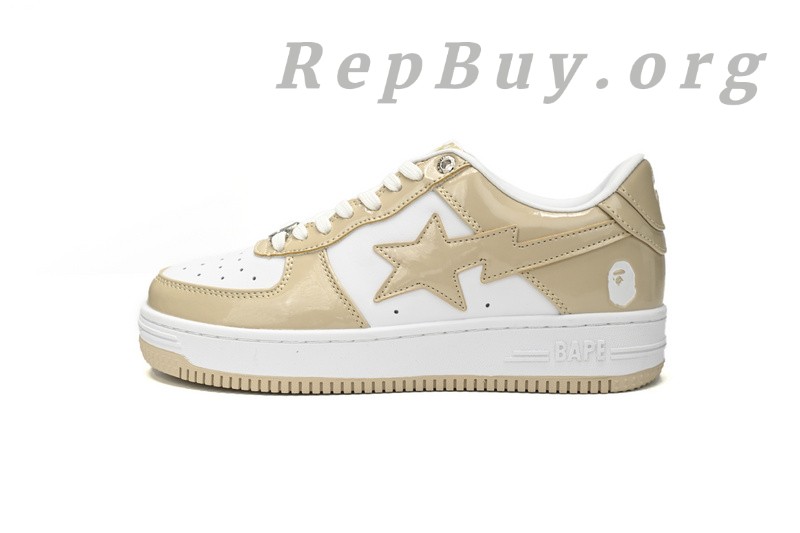 Best A Bathing Ape Bape Sta Low Brown White Mirror Surface 1170-191-022 Replica