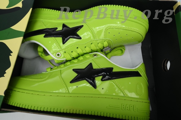 A Bathing Ape Bape Sta Low Green mirror black hook 1H70-101-001 - Image 12
