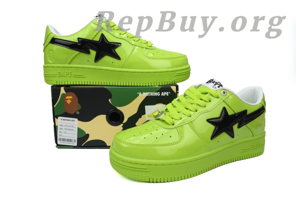 A Bathing Ape Bape Sta Low Green mirror black hook 1H70-101-001 - Image 10