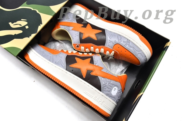 A Bathing Ape Bape Sta Low Grey Orange 001FWH701002_ORG_A - 图片 2