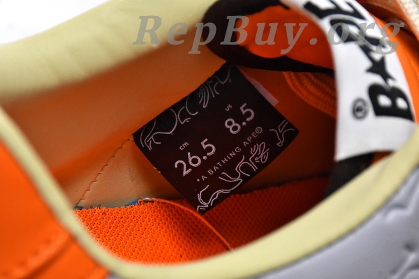A Bathing Ape Bape Sta Low Grey Orange 001FWH701002_ORG_A - 图片 8