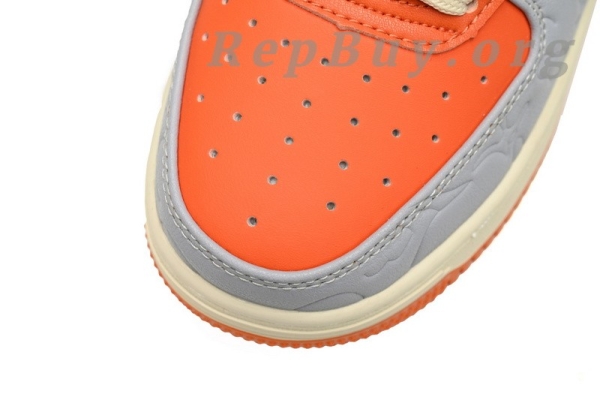 Bape Sta Low Grey Orange Red, Bape Shoes Replica, High Quality Bape Sneakers, 1H70-291-002 Reps, Best Bape Sta Copy, A Bathing Ape Fake Shoes, Premium Bape Replica