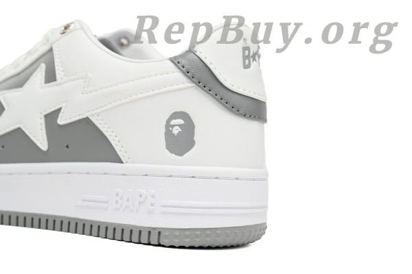 Bape Sta Low Grey White, Bape Shoes Replica, High Quality Bape Replica, Bape Sta OZXSH W291 328, Best Bape Sneakers Copy, 1:1 Bape Sta Low, A Bathing Ape Reps, Premium Bape Replica Shoes