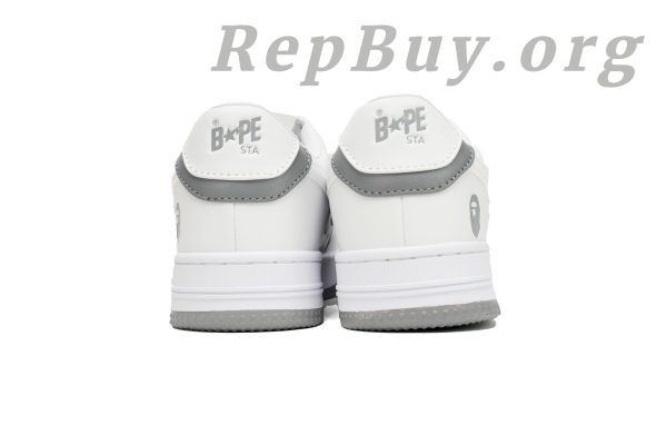 Bape Sta Low Grey White, Bape Shoes Replica, High Quality Bape Replica, Bape Sta OZXSH W291 328, Best Bape Sneakers Copy, 1:1 Bape Sta Low, A Bathing Ape Reps, Premium Bape Replica Shoes