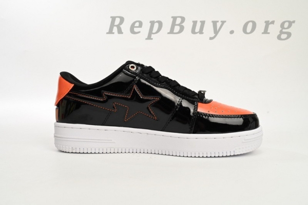 A Bathing Ape Bape Sta Low Orange Shark 1H30-191-005 - Image 3