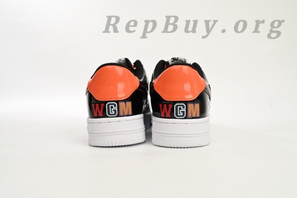 A Bathing Ape Bape Sta Low Orange Shark 1H30-191-005 - Image 4
