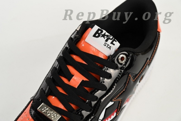 A Bathing Ape Bape Sta Low Orange Shark 1H30-191-005 - Image 7