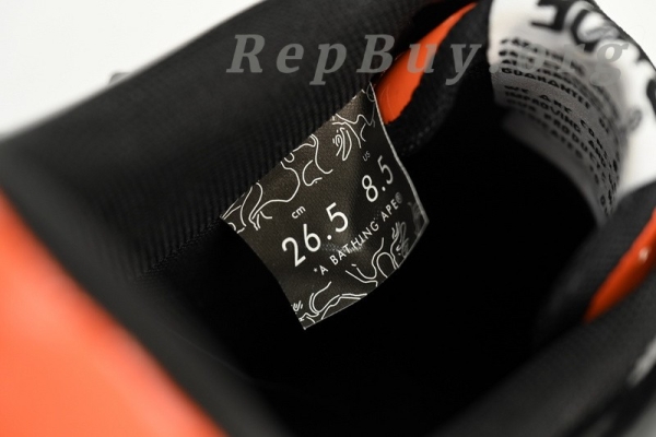 A Bathing Ape Bape Sta Low Orange Shark 1H30-191-005 - Image 9