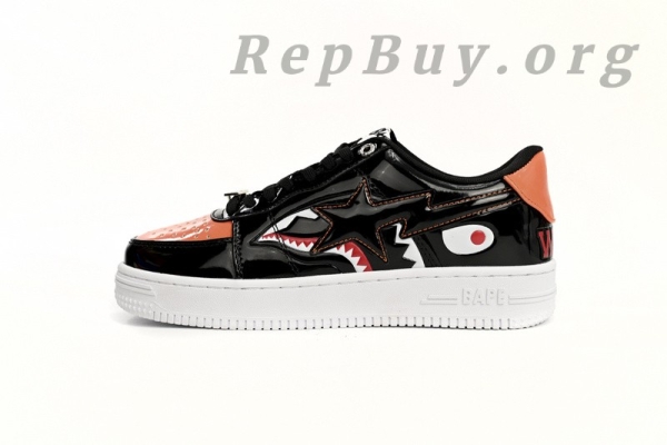 A Bathing Ape Bape Sta Low Orange Shark 1H30-191-005