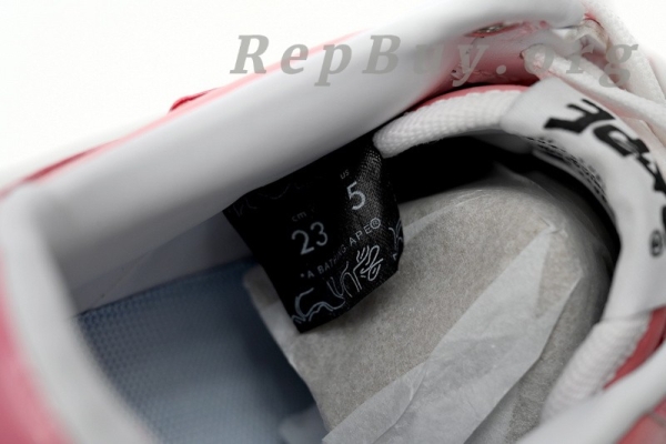 A Bathing Ape Bape Sta Low Pink Paint Leather 1H2-019-1046 - Image 9