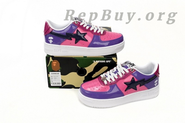A Bathing Ape Bape Sta Low Purple Mirror Surface 1H20 191 046 - Image 14