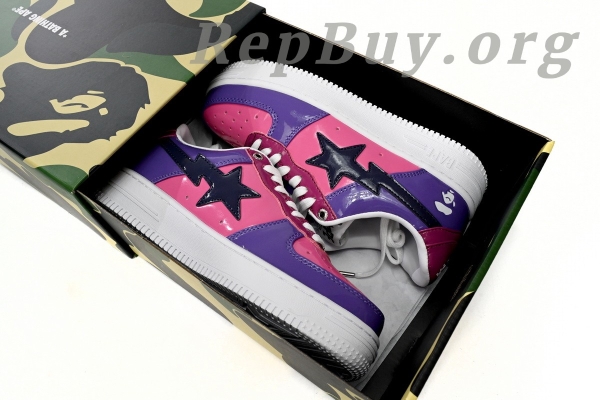 A Bathing Ape Bape Sta Low Purple Mirror Surface 1H20 191 046 - Image 16
