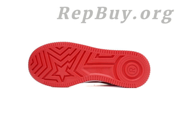 Bape Sta Low Red And White, Bape Shoes Replica, High Quality Bape Sneakers, Bape Sta Low OZXSH W291 328, Best Bape Replica Shoes, 1:1 Bape Sta Low, Bape Red And White Sneakers, Premium Bape Replicas