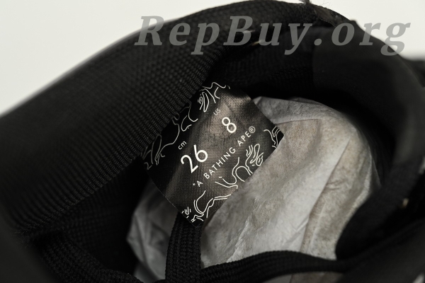 A Bathing Ape Bape Sta Low Shark Black 1H30-191-012-BLK - Image 9