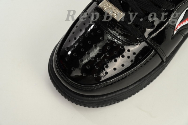 A Bathing Ape Bape Sta Low Shark Black 1H30-191-012-BLK - Image 6