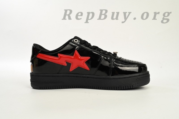 A Bathing Ape Bape Sta Low Shark Black 1H30-191-012-BLK - Image 2