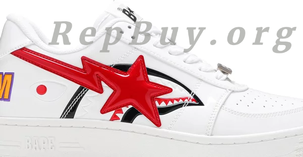 A Bathing Ape Bape Sta Low Shark White 1H30-191-012-WHT - Image 3