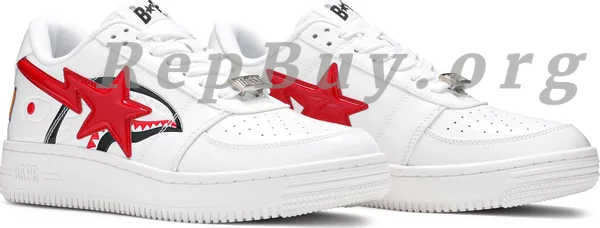 A Bathing Ape Bape Sta Low Shark White 1H30-191-012-WHT - Image 4