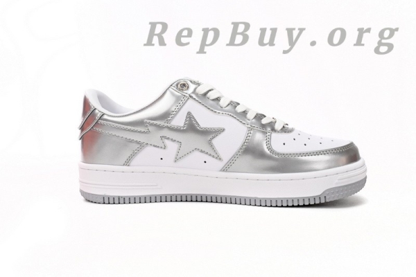 A Bathing Ape Bape Sta Low Silver 1H73 191 921 - 图片 3