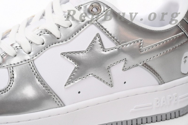 A Bathing Ape Bape Sta Low Silver 1H73 191 921 - 图片 8