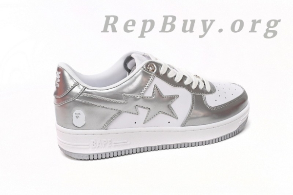 A Bathing Ape Bape Sta Low Silver 1H73 191 921 - 图片 9