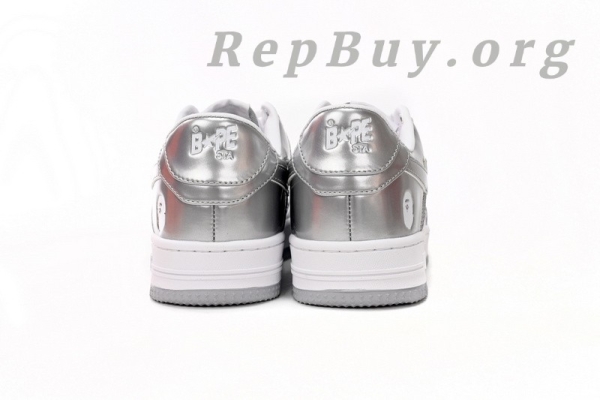 A Bathing Ape Bape Sta Low Silver 1H73 191 921 - 图片 4