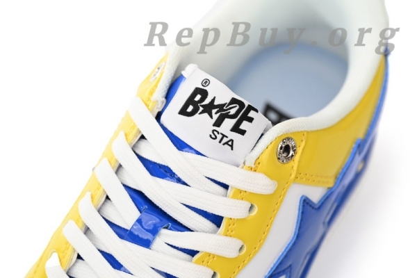 Bape Sta Low White Baolan Yellow, high quality Bape replica, 1:1 Bape Sta shoes, best Bape Sta Low copy, A Bathing Ape sneakers replica, premium Bape Sta Low White Yellow, Bape 1180-191-006 fake, top replica Bape shoes, luxury Bape Sta Low knockoff, perfect Bape sneakers copy