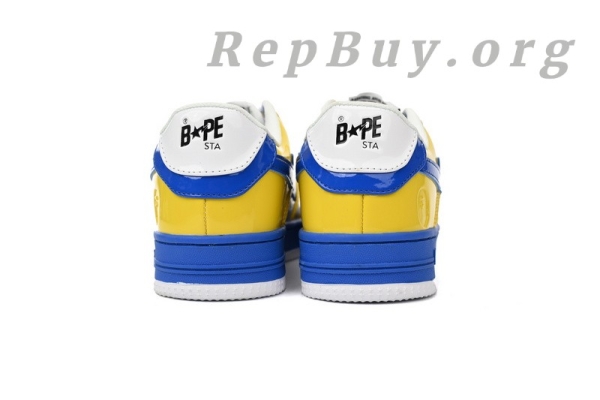 Bape Sta Low White Baolan Yellow, high quality Bape replica, 1:1 Bape Sta shoes, best Bape Sta Low copy, A Bathing Ape sneakers replica, premium Bape Sta Low White Yellow, Bape 1180-191-006 fake, top replica Bape shoes, luxury Bape Sta Low knockoff, perfect Bape sneakers copy