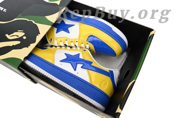 Bape Sta Low White Baolan Yellow, high quality Bape replica, 1:1 Bape Sta shoes, best Bape Sta Low copy, A Bathing Ape sneakers replica, premium Bape Sta Low White Yellow, Bape 1180-191-006 fake, top replica Bape shoes, luxury Bape Sta Low knockoff, perfect Bape sneakers copy