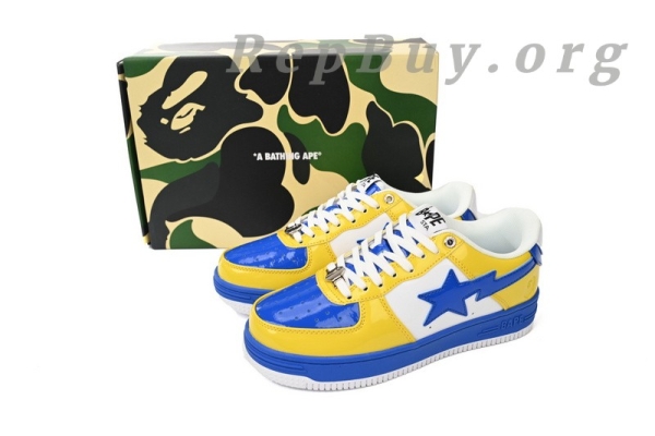 Bape Sta Low White Baolan Yellow, high quality Bape replica, 1:1 Bape Sta shoes, best Bape Sta Low copy, A Bathing Ape sneakers replica, premium Bape Sta Low White Yellow, Bape 1180-191-006 fake, top replica Bape shoes, luxury Bape Sta Low knockoff, perfect Bape sneakers copy