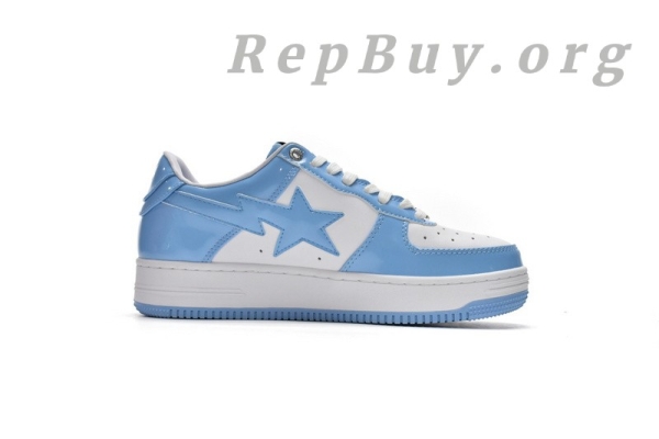 【FLASH SALE 3.8】A Bathing Ape Bape Sta Low White Blue 1M70-191-001 - 图片 3