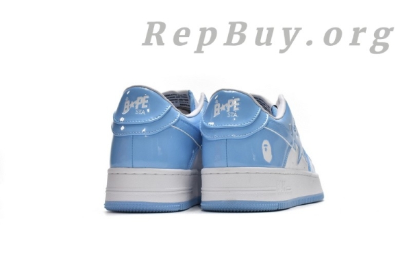 【FLASH SALE 3.8】A Bathing Ape Bape Sta Low White Blue 1M70-191-001 - 图片 4