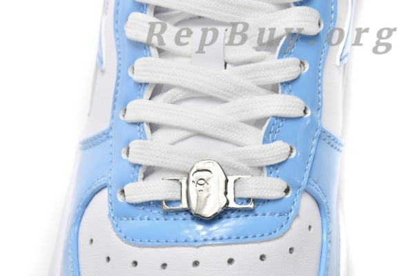 【FLASH SALE 3.8】A Bathing Ape Bape Sta Low White Blue 1M70-191-001 - 图片 7