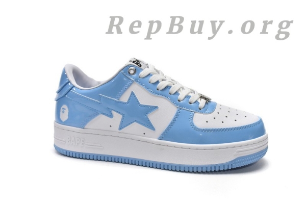 【FLASH SALE 3.8】A Bathing Ape Bape Sta Low White Blue 1M70-191-001 - 图片 10