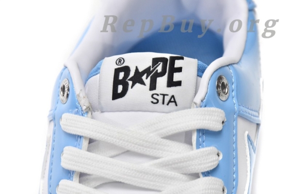 【FLASH SALE 3.8】A Bathing Ape Bape Sta Low White Blue 1M70-191-001 - 图片 8