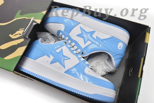 【FLASH SALE 3.8】A Bathing Ape Bape Sta Low White Blue 1M70-191-001 - 图片 19
