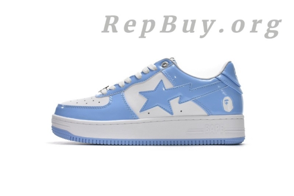 【FLASH SALE 3.8】A Bathing Ape Bape Sta Low White Blue 1M70-191-001