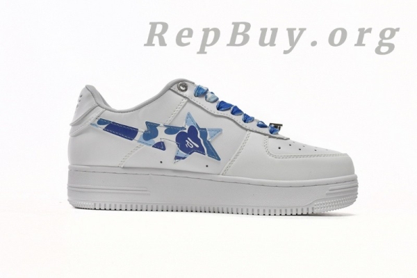 A Bathing Ape Bape Sta Low White Blue Camouflage 1H20-191-045 - 图片 3