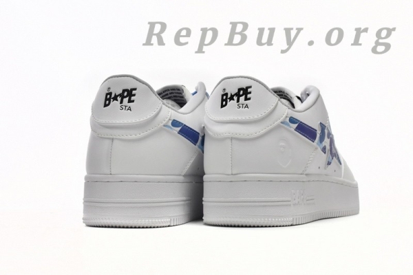 A Bathing Ape Bape Sta Low White Blue Camouflage 1H20-191-045 - 图片 4