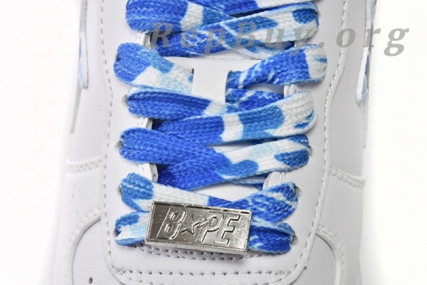 A Bathing Ape Bape Sta Low White Blue Camouflage 1H20-191-045 - 图片 7