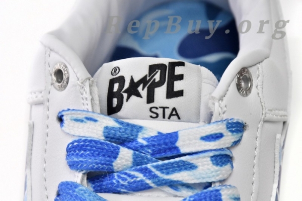 A Bathing Ape Bape Sta Low White Blue Camouflage 1H20-191-045 - 图片 8