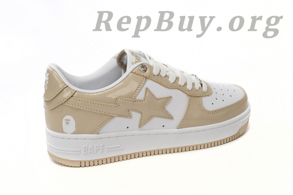 A Bathing Ape Bape Sta Low White Brown Mirror Surface 1170 191 022 - Image 3