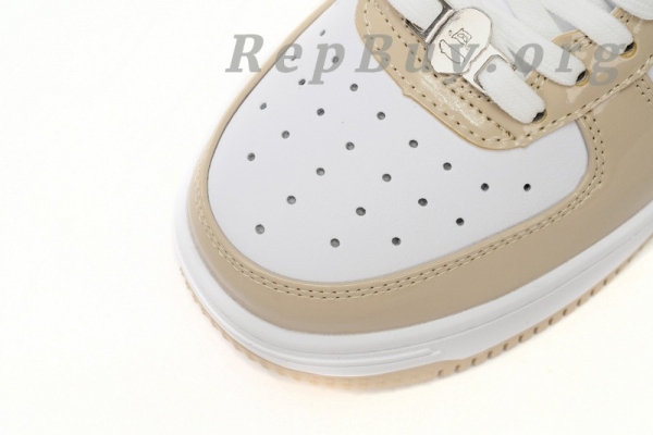A Bathing Ape Bape Sta Low White Brown Mirror Surface 1170 191 022 - Image 5